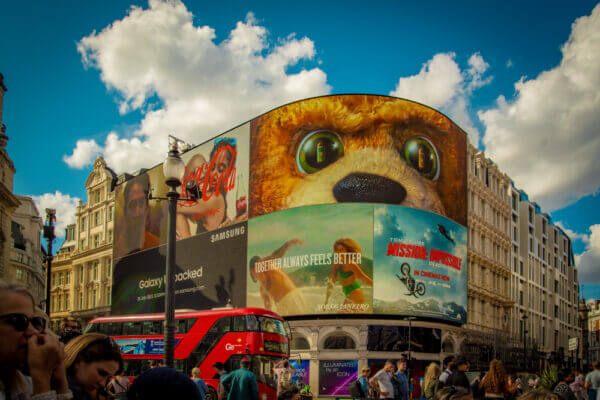 Piccadilly Circus Reklametafeln - Digitale Fotodatei
