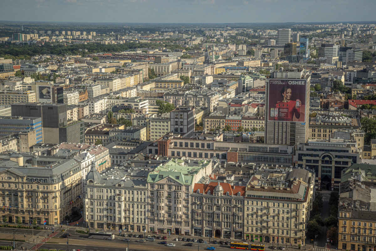 Ausblick über Warschau