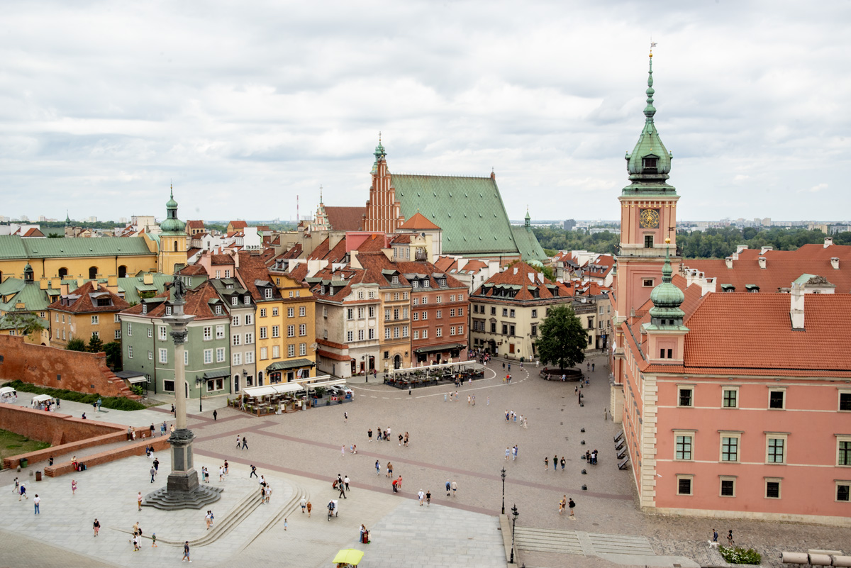 Blick auf das Königsschloss vom Turm der St. Anna Kirche